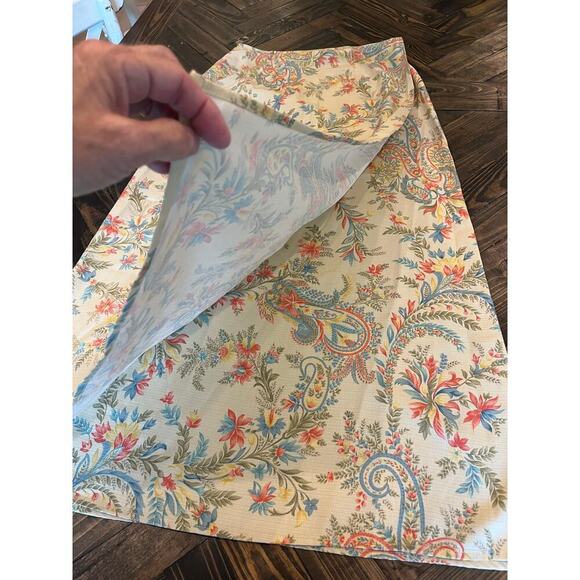 Talbots Floral Wrap Skirt Women 6 Fairy Beach Resort Colorful Summer Wedding VTG - Picture 7 of 9